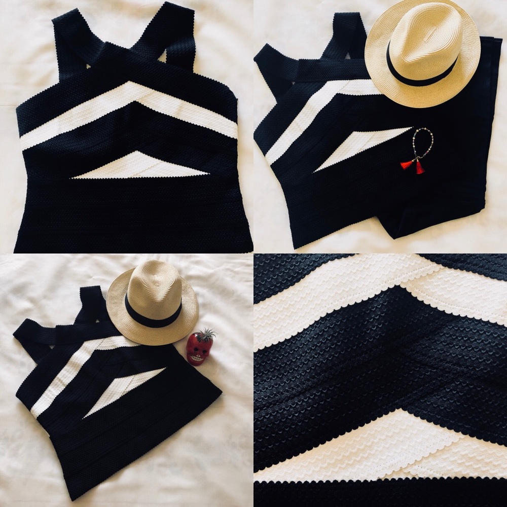 Unique black & white New York & Company woven top
